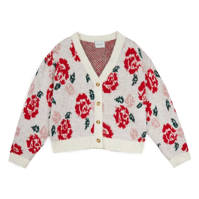 Cardigan Alma Fleuri | Ecru