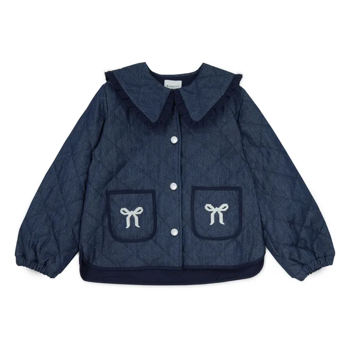 Chaqueta Mariane Jean, cuello Claudine | Azul oscuro- Imagen del producto n°0