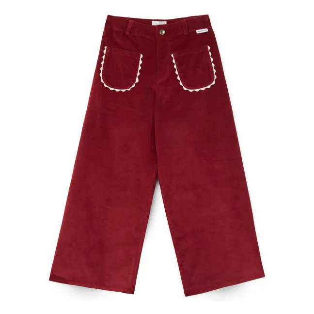 Emma Velvet Pants | Burgundy