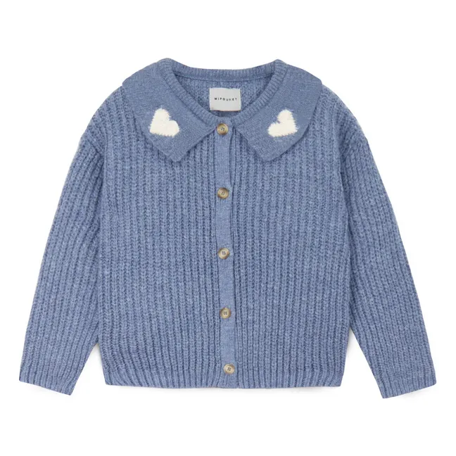 Cardigan Col Claudine Petra | Bleu