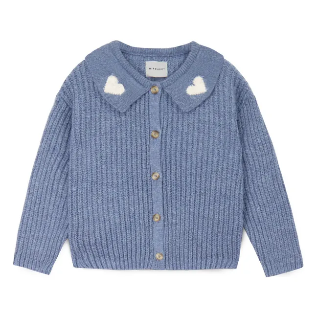 Petra - Cardigan con colletto alla Peter Pan | Blu