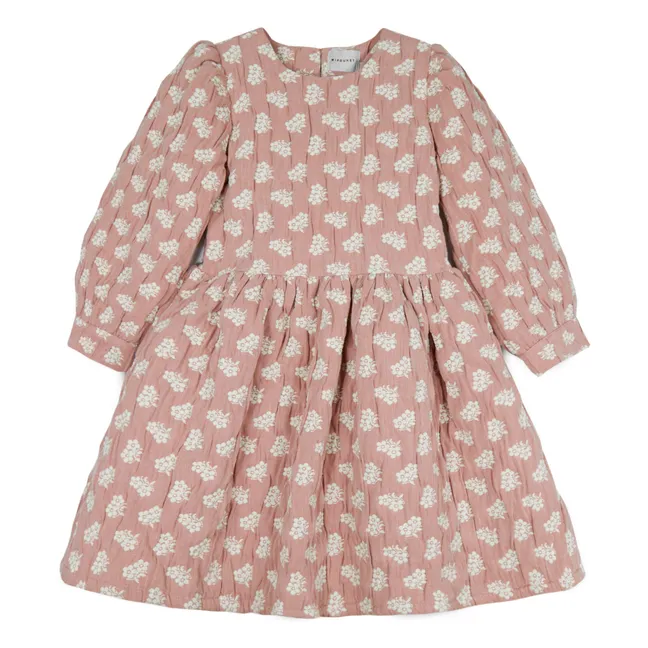 Anita Fleurie Jacquard Coton Bio Kleid | Puderrosa