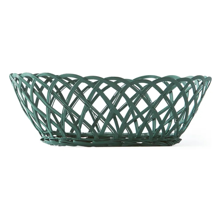 Panière en métal Bakkie | Vert foncé- Image produit n°2