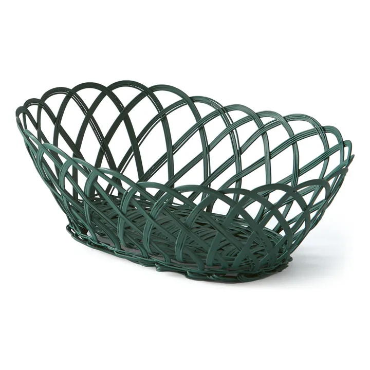 Panière en métal Bakkie | Vert foncé- Image produit n°0
