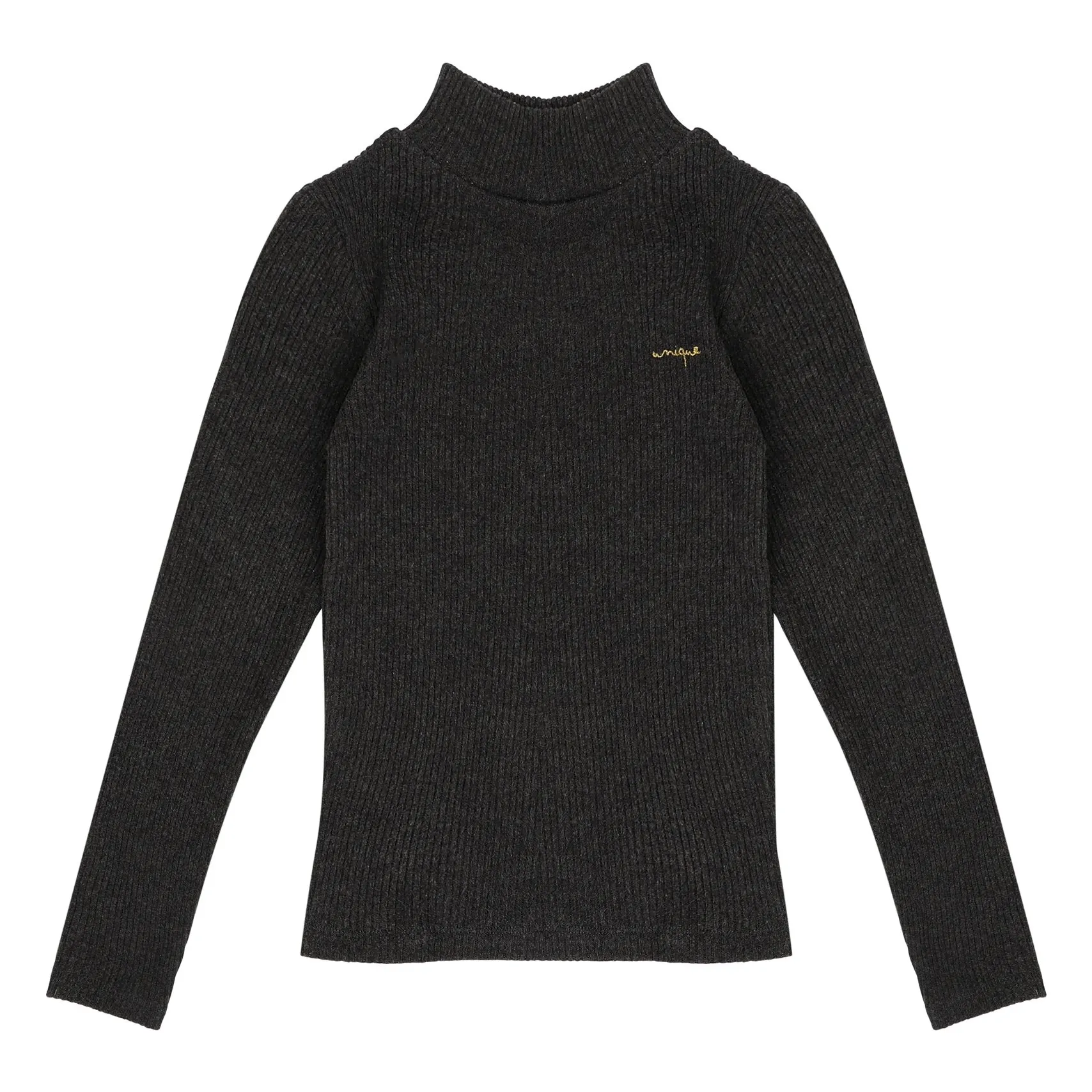 Jenest Dark Grey Tara Ribbed Sweater