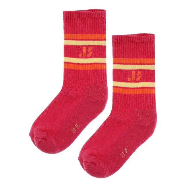 Chaussettes JS Sports Coton Bio | Rose fuschia