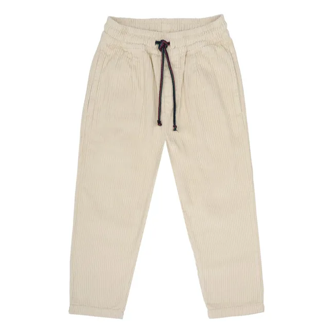 Comfy Organic Cotton Corduroy Pants | Beige