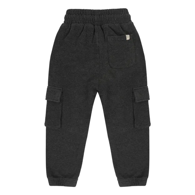 Organic Cotton Cargo Jogger | Dark grey