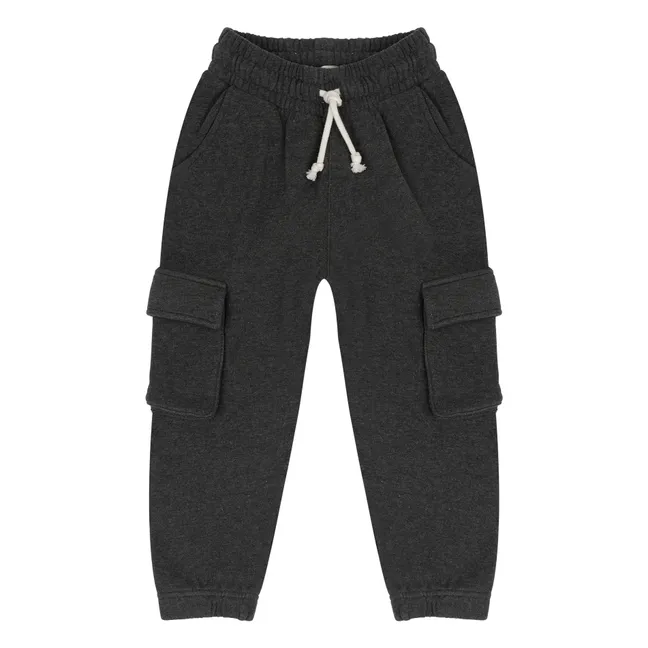 Organic Cotton Cargo Jogger | Dark grey
