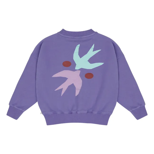 Sweat Art Bird Coton Bio | Violet