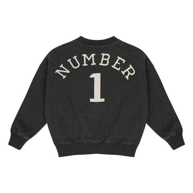 Bird NR 1 organic cotton sweatshirt | Dark grey