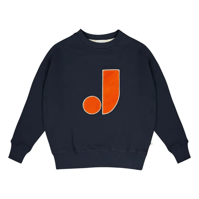 Jules organic cotton sweatshirt | Navy blue