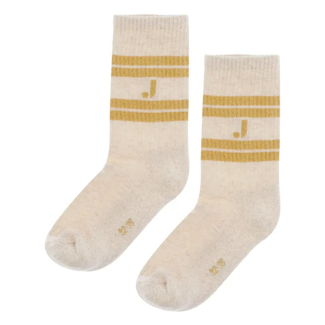 Chaussettes J Sport Coton Bio | Ecru