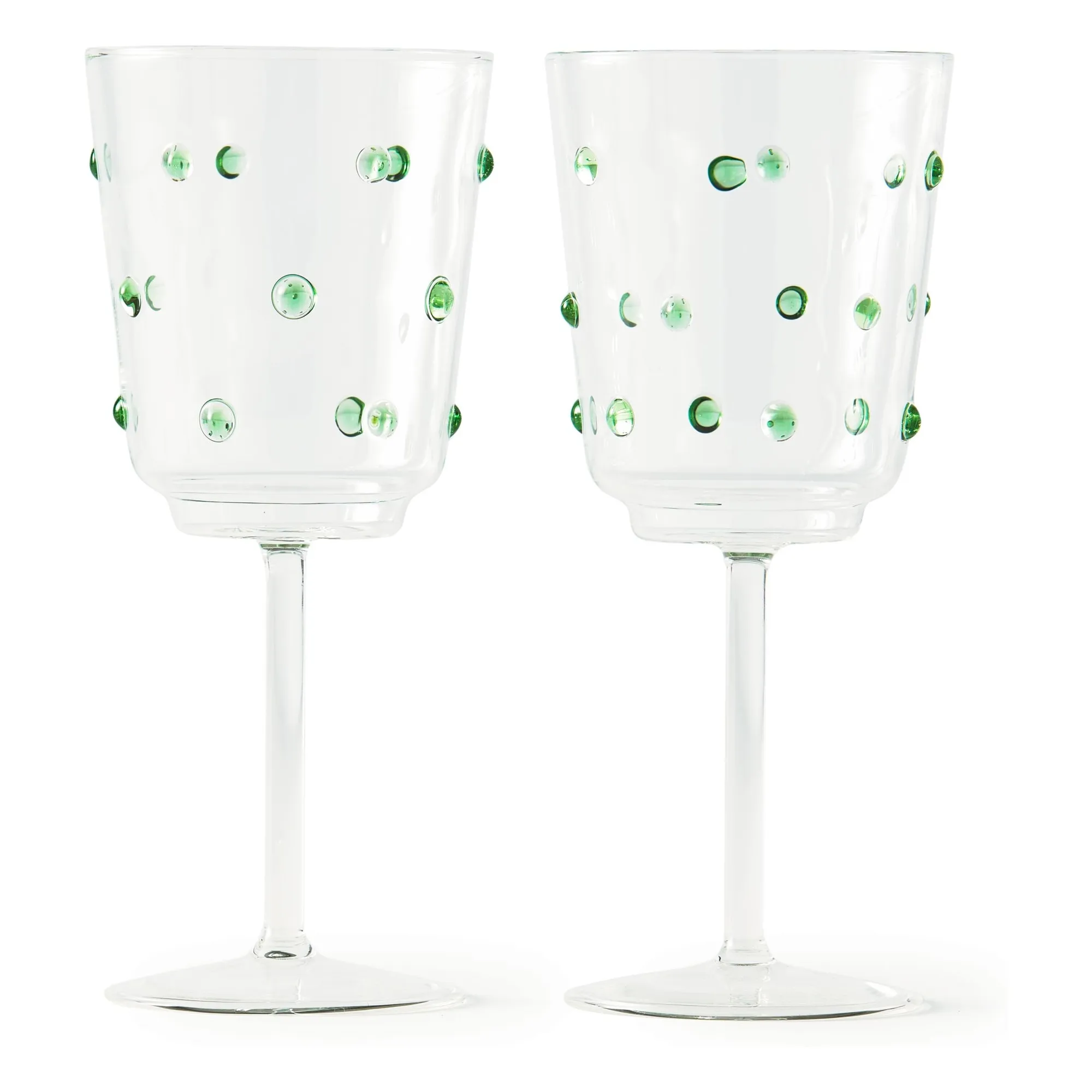 Pols Potten Green Nob Wine Glass