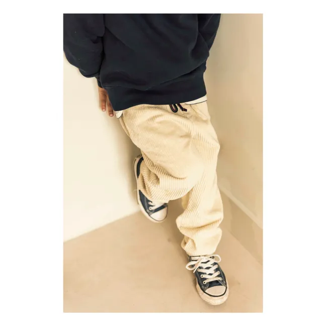 Comfy Organic Cotton Corduroy Pants | Beige