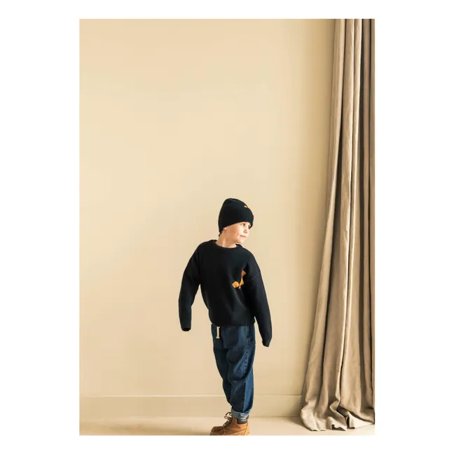 Bonnet J Laine | Bleu marine