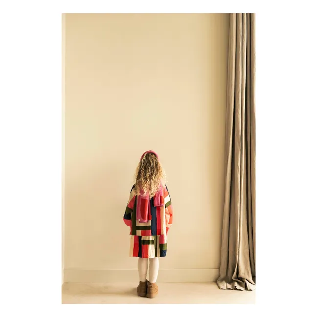 Robe Skye Rayée Popeline | Rose