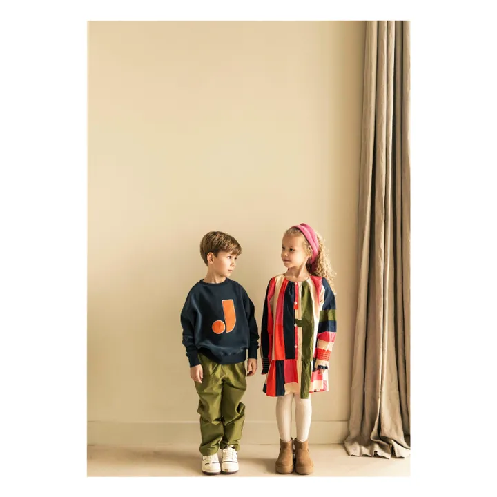 Robe Skye Rayée Popeline | Rose- Image produit n°1