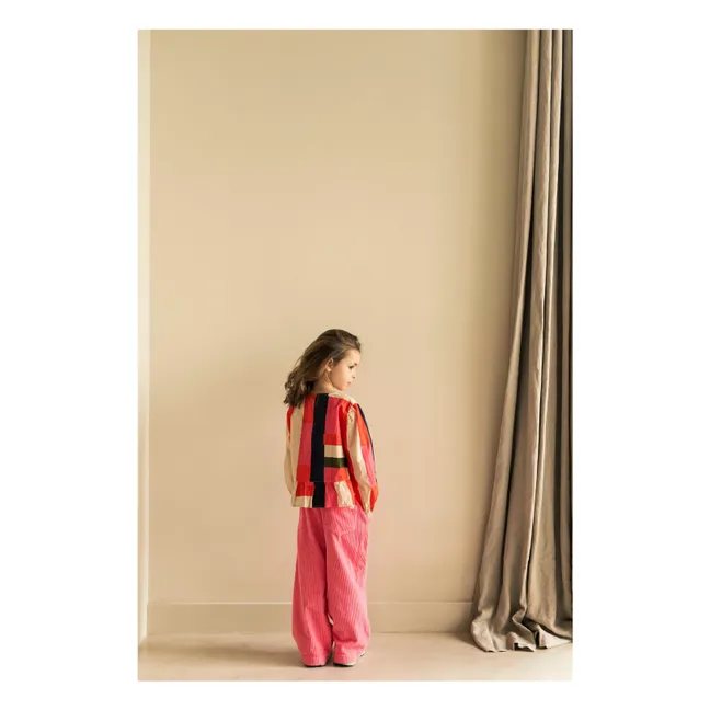 Sofie Blusa de popelina a rayas | Rosa