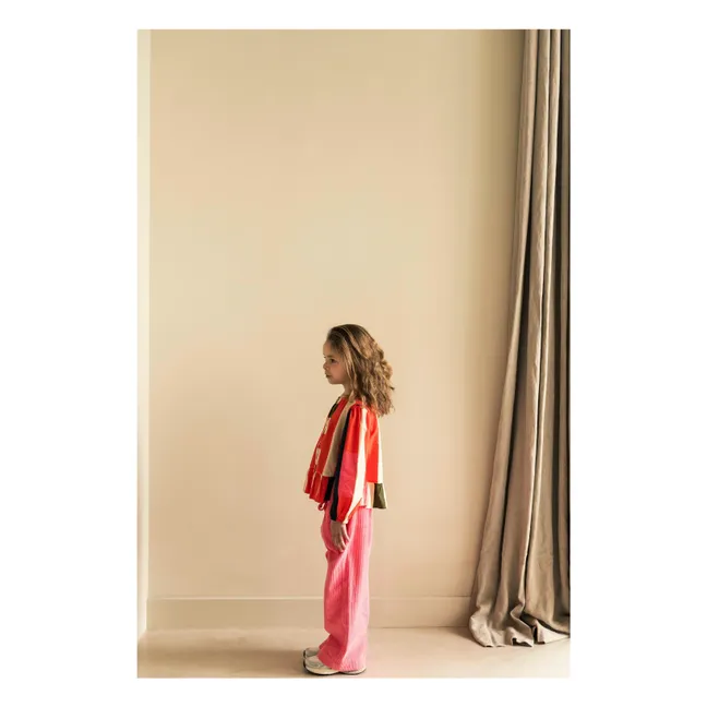 Sofie Blusa de popelina a rayas | Rosa
