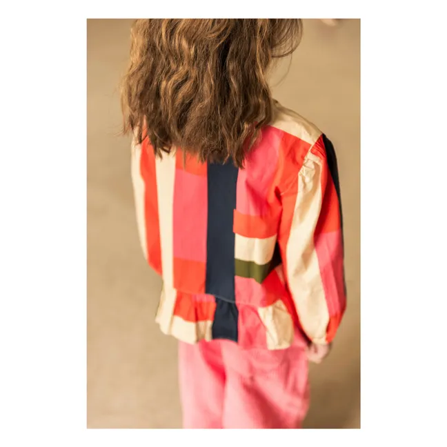 Sofie Blusa de popelina a rayas | Rosa