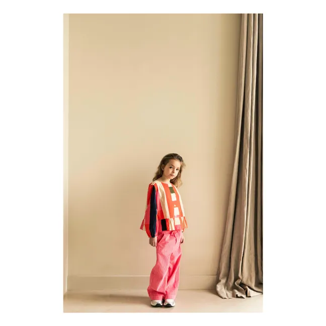 Sofie Blusa de popelina a rayas | Rosa