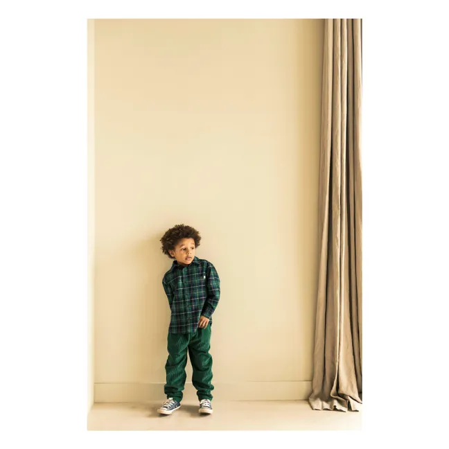 Comfy Organic Cotton Corduroy Pants | Dark green