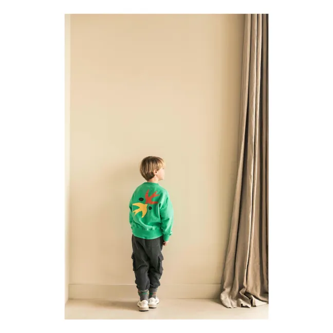 Art Bird organic cotton sweatshirt | Green