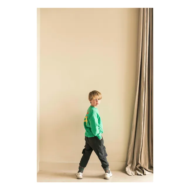 Organic Cotton Cargo Jogger | Dark grey