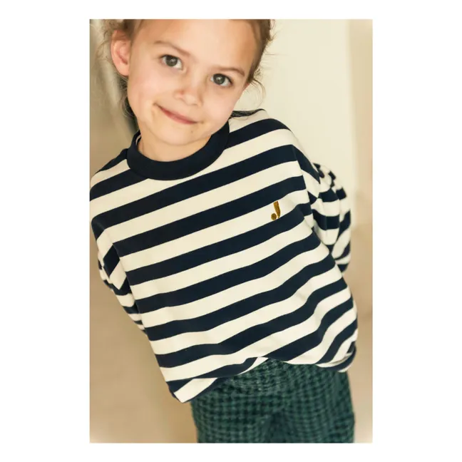 T-Shirt Millie Gestreift Bio-Baumwolle | Navy