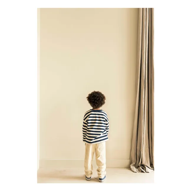 T-Shirt Moos Gestreift Bio-Baumwolle | Navy