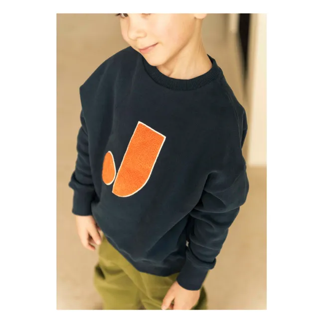 Jules organic cotton sweatshirt | Navy blue