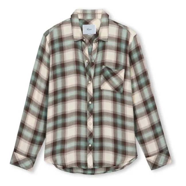 Camisa a cuadros Hunter | Verde oliva