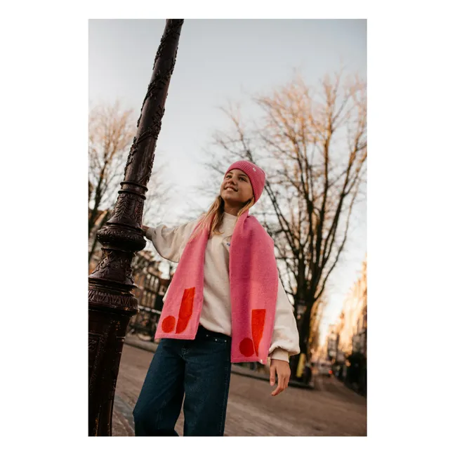 J Wool scarf | Fuchsia