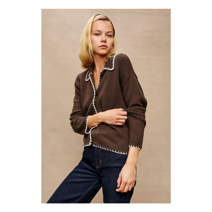 Rayleen cardigan | Brown- Product image n°0