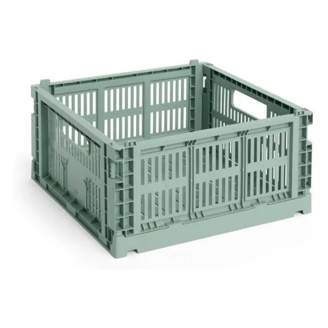Cagette pliable carré Crate | Sauge
