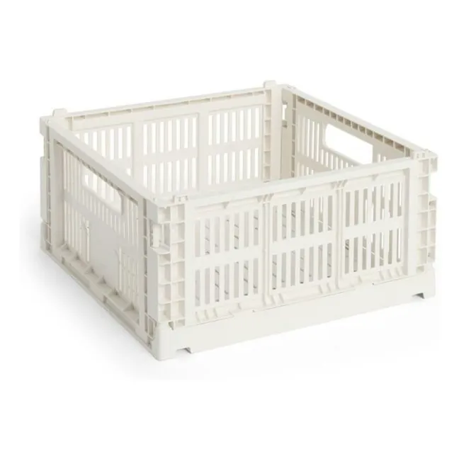 Cagette pliable carré Crate | Blanc