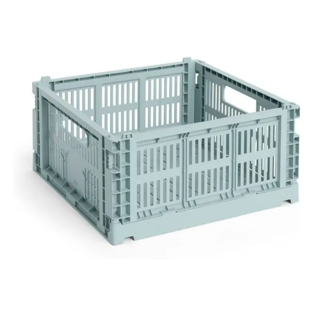 Cagette pliable carré Crate | Bleu