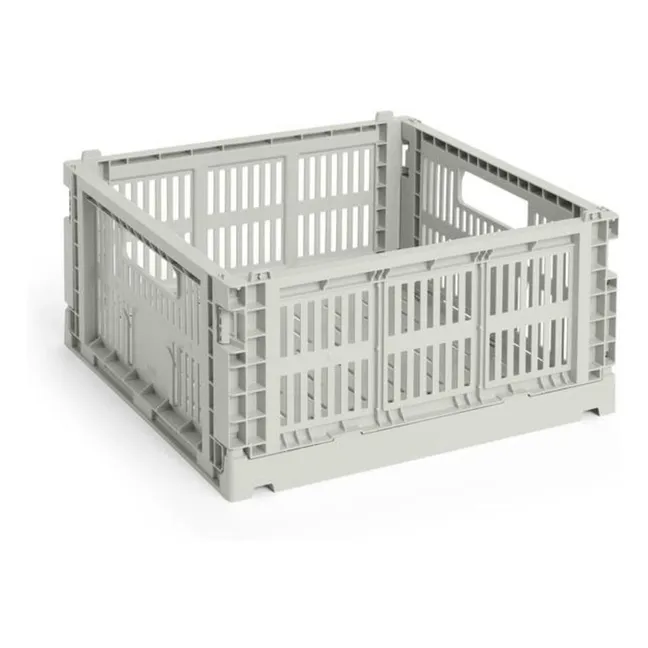 Cagette pliable carré Crate | Gris
