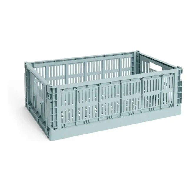 Grande cagette pliable Crate | Bleu