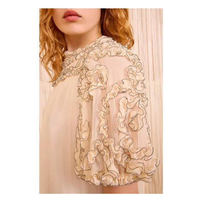 Blusa de seda Isolda | Crudo