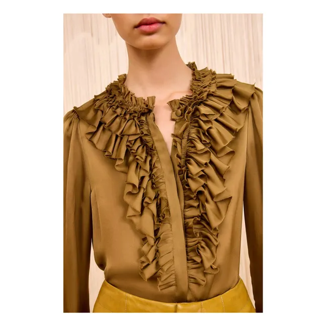 Rouen Silk Blouse | Bronze