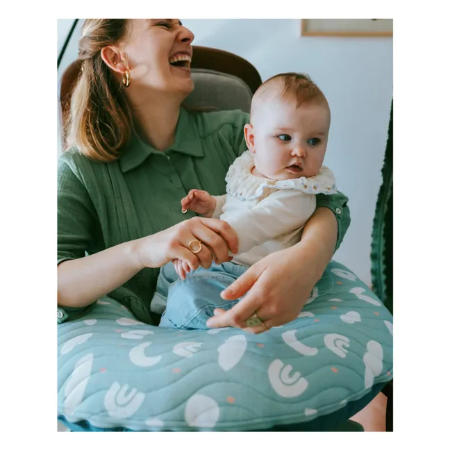 Coussin d'allaitement gonflable | Vert Menthe
