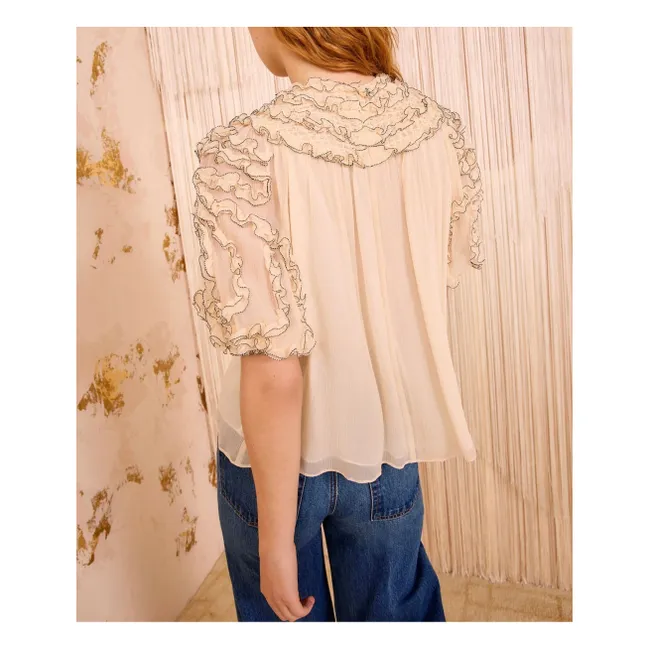 Blusa de seda Isolda | Crudo