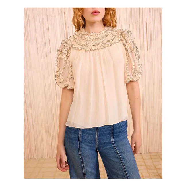 Blusa de seda Isolda | Crudo