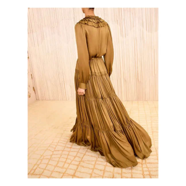 Jupe Gaelle Soie | Bronze