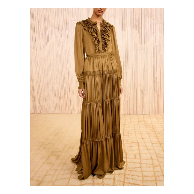 Jupe Gaelle Soie | Bronze