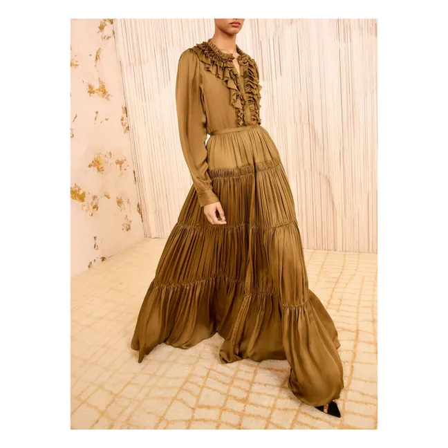 Jupe Gaelle Soie | Bronze