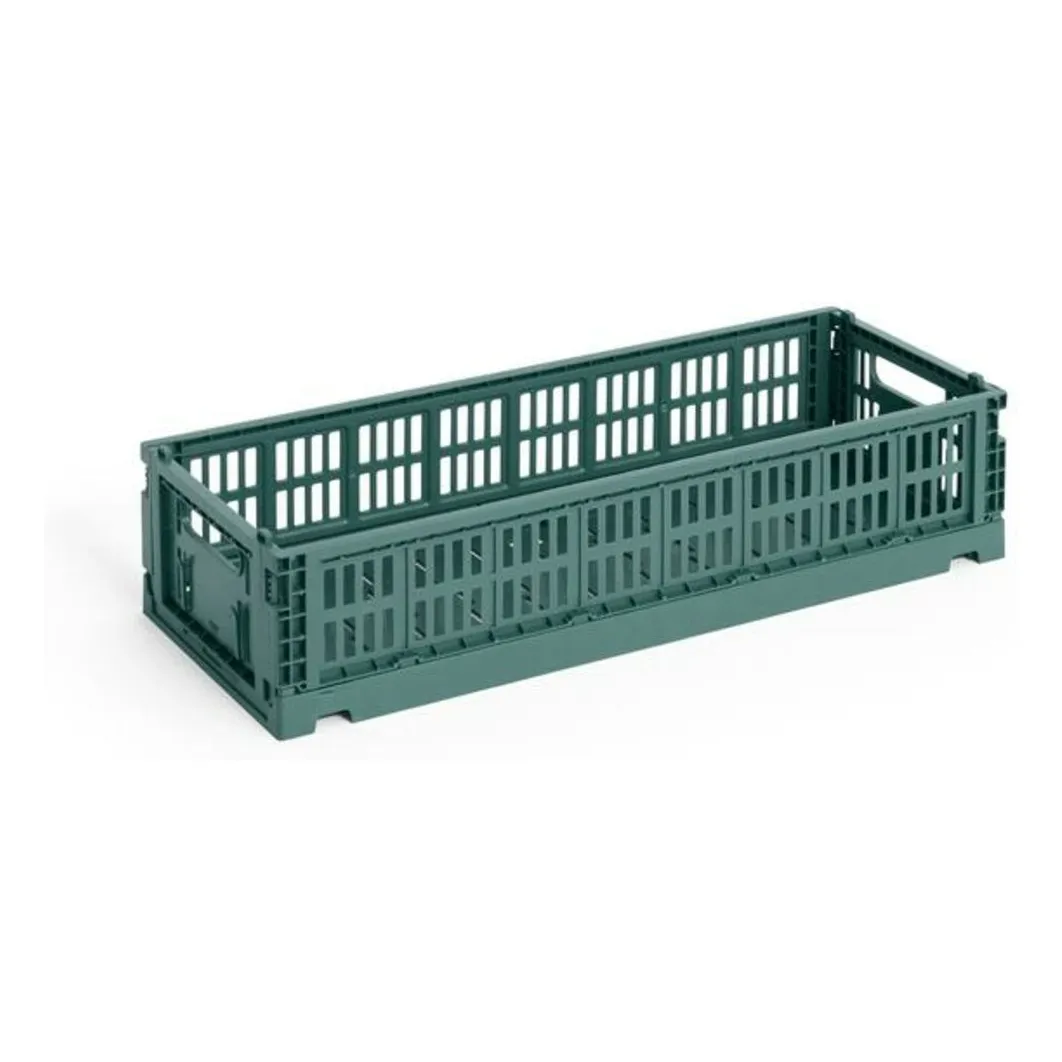 Hay Dark Green Elongated Folding Crate Crate