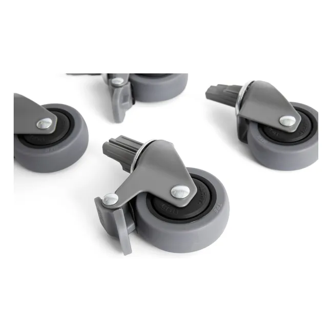 Ruedas para caja plegable Crate - Juego de 4 | Gris
